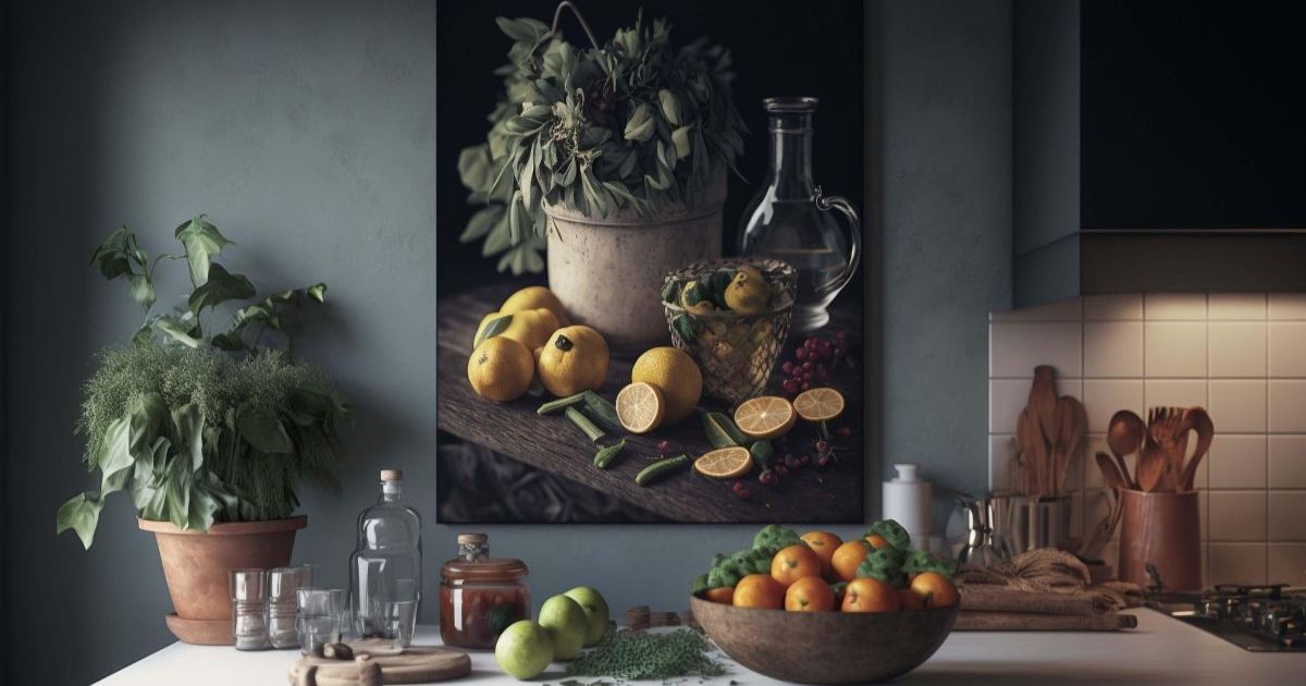 Collection of reusable kitchen essentials: beeswax wraps, glass containers, wooden brush, cloth produce bags, plastic-free alternatives