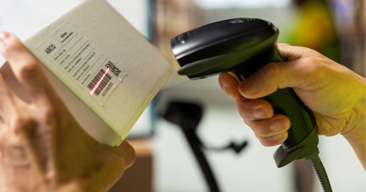 Digital Product Passport QR code scan on smartphone showing product lifecycle and repair instructions, circular economy technology 2027"