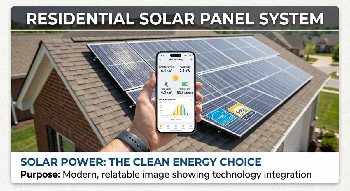 Hand adjusting modern smart thermostat with digital display showing temperature settings, energy-efficient home automation device for HVAC optimization