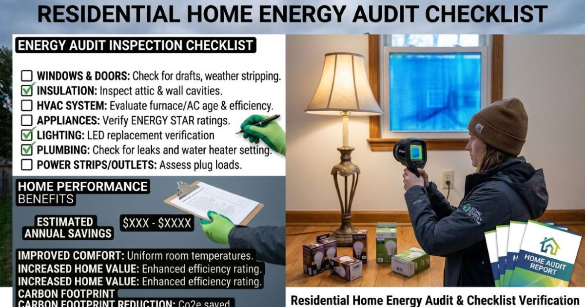 home energy audit checklist inspection