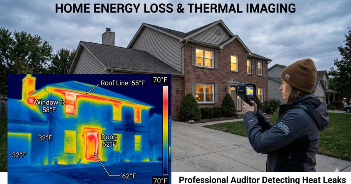 home energy loss thermal imaging heat leak