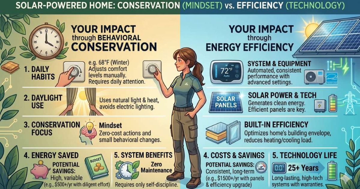 solar home energy efficiency icons sustainable