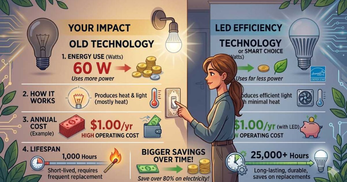 person turning off light switch conservation