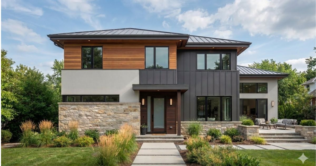 modern house exterior wall materials siding and